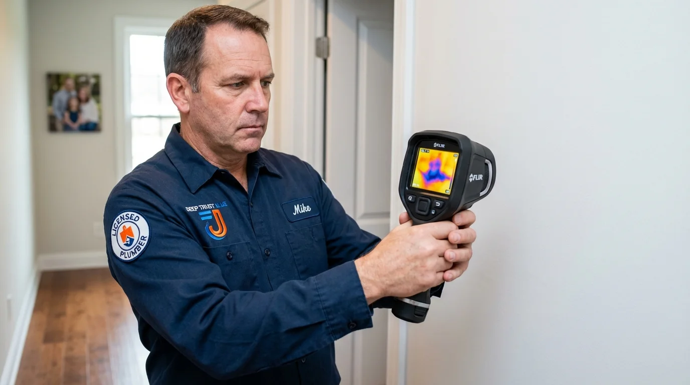 Thermal imaging leak detection by Johns Plumbing LLC in Huntingburg